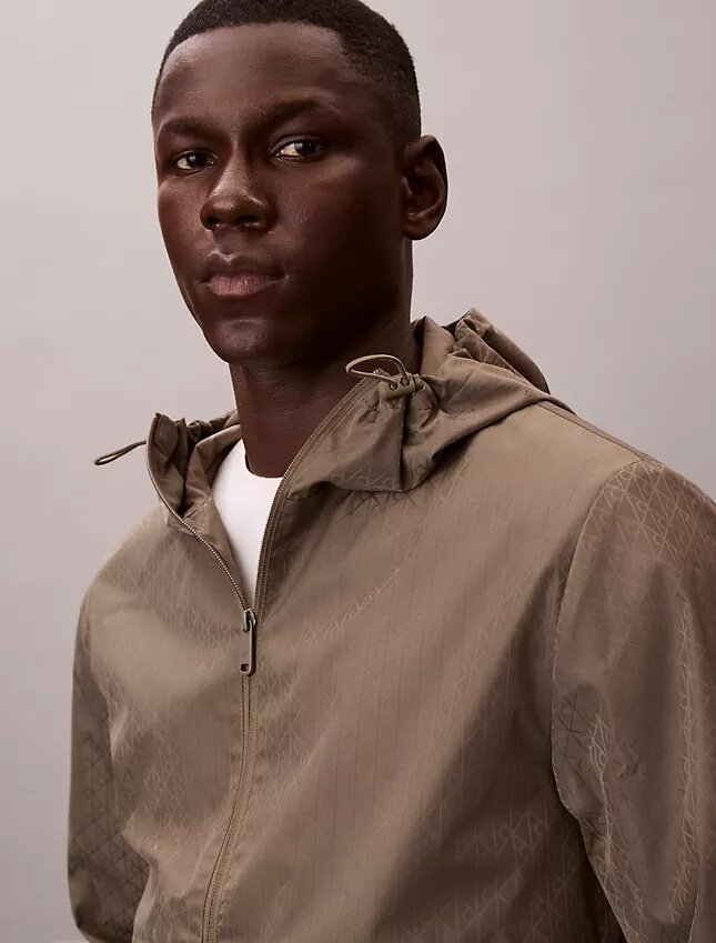 Allover Emblem Logo Windbreaker Jacket Allover Emblem Logo Windbreaker Jacket