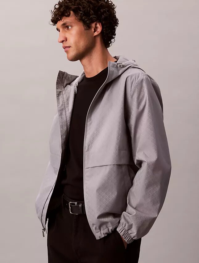 Allover Emblem Logo Windbreaker Jacket Allover Emblem Logo Windbreaker Jacket
