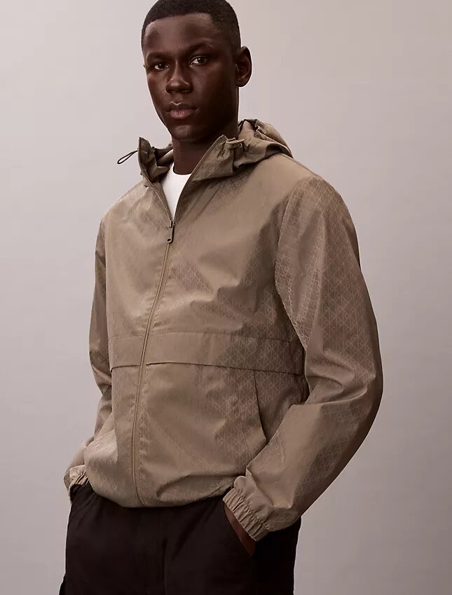Allover Emblem Logo Windbreaker Jacket Allover Emblem Logo Windbreaker Jacket