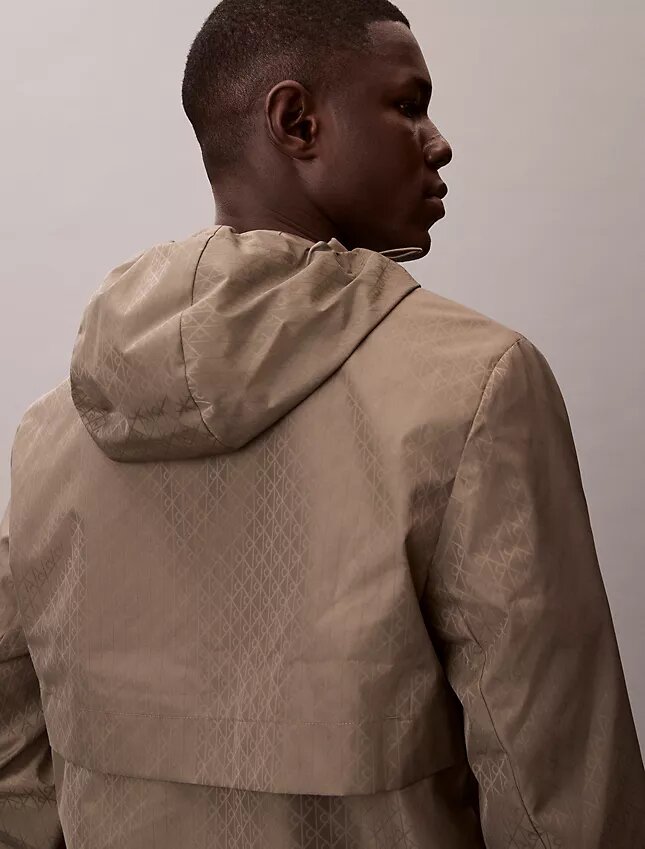 Allover Emblem Logo Windbreaker Jacket Allover Emblem Logo Windbreaker Jacket