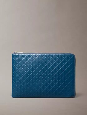 Allover Emblem Logo Zip Pouch