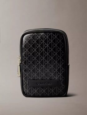 Allover Emblem Logo Zip Pouch
