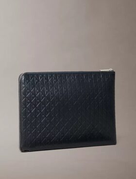 Allover Emblem Logo Zip Pouch