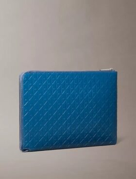 Allover Emblem Logo Zip Pouch