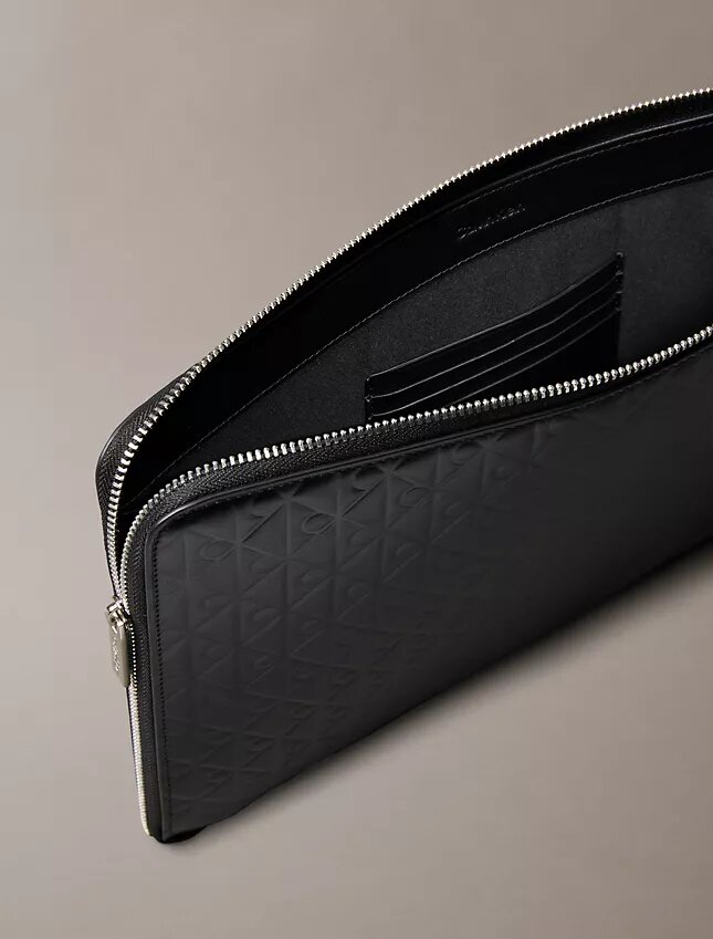 Allover Emblem Logo Zip Pouch Allover Emblem Logo Zip Pouch