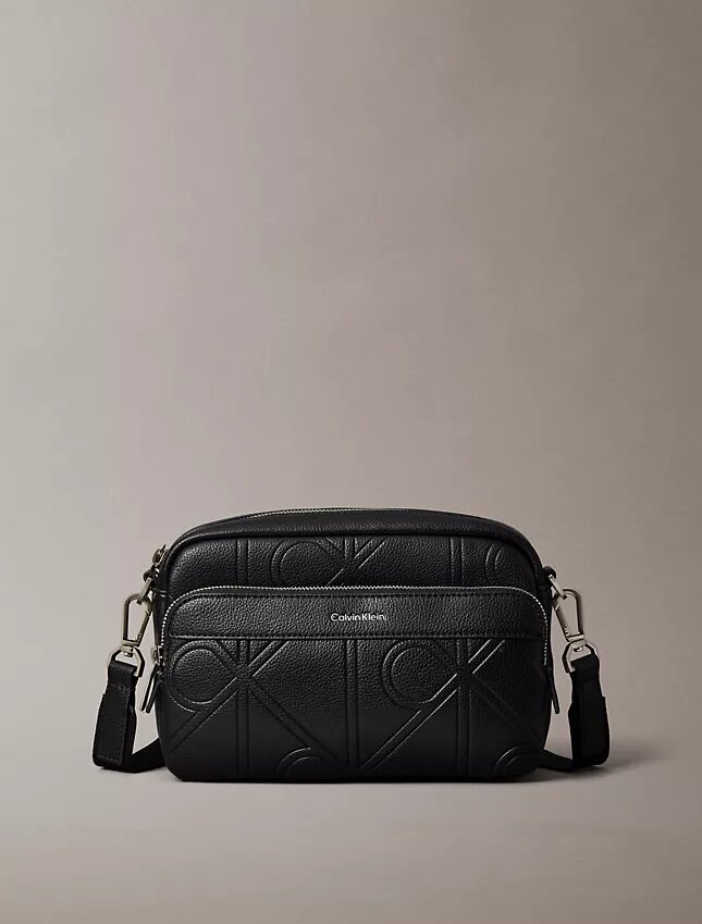 Allover Embossed Emblem Logo Camera Bag Allover Embossed Emblem Logo Camera Bag
