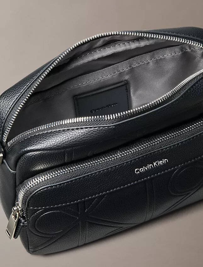 Allover Embossed Emblem Logo Camera Bag Allover Embossed Emblem Logo Camera Bag