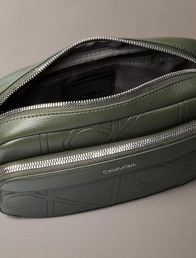 Allover Embossed Emblem Logo Camera Bag Allover Embossed Emblem Logo Camera Bag
