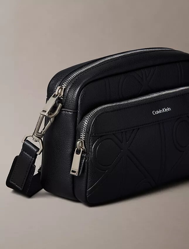 Allover Embossed Emblem Logo Camera Bag Allover Embossed Emblem Logo Camera Bag