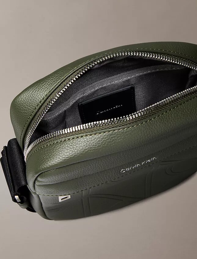 Allover Embossed Emblem Logo Reporter Bag Allover Embossed Emblem Logo Reporter Bag