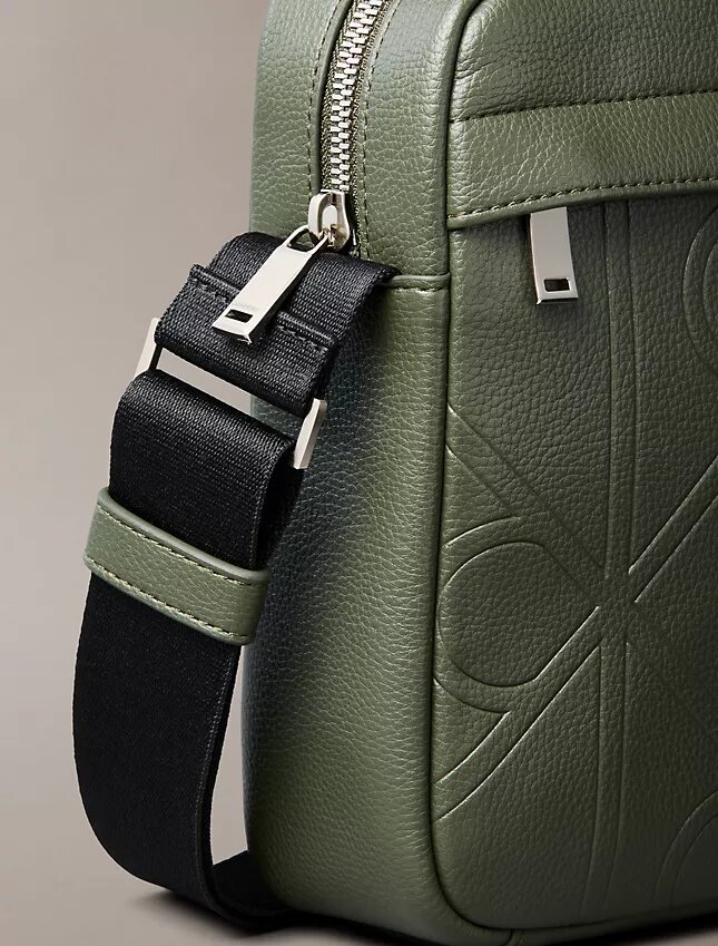 Allover Embossed Emblem Logo Reporter Bag Allover Embossed Emblem Logo Reporter Bag