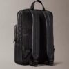 Allover Embossed Emblem Logo Round Backpack