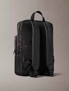 Allover Embossed Emblem Logo Round Backpack Allover Embossed Emblem Logo Round Backpack