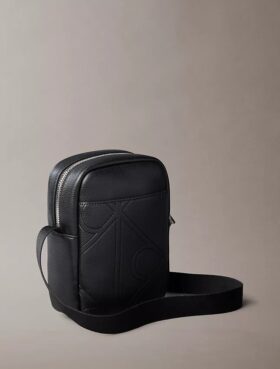 Allover Embossed Emblem Logo Slim Reporter Bag Allover Embossed Emblem Logo Slim Reporter Bag