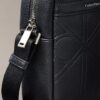 Allover Embossed Emblem Logo Slim Reporter Bag