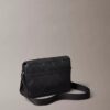 Allover Embossed Emblem Messenger Bag Allover Embossed Emblem Messenger Bag