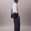 Allover Embossed Emblem Messenger Bag Allover Embossed Emblem Messenger Bag