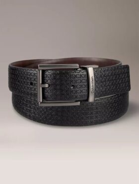Allover Monogram Logo Reversible Belt