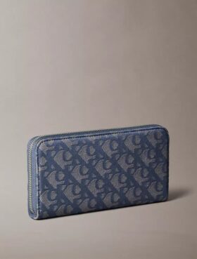 Allover Monogram Long Zip Wallet