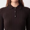 Amber Ribbed Polo Sweater Amber Ribbed Polo Sweater