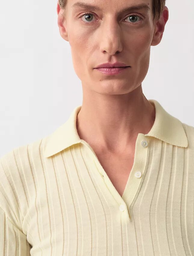 Amber Ribbed Polo Sweater Amber Ribbed Polo Sweater