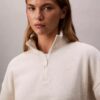 Archive Logo Fleece Quarter Zip Mock Neck Sweatshirt