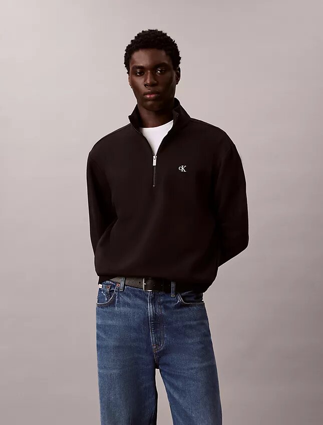 Archive Logo Fleece Quarter Zip Sweatshirt Archive Logo Fleece Quarter Zip Sweatshirt
