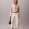 Barrel Leg Cropped Pants Barrel Leg Cropped Pants