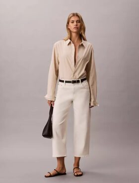 Barrel Leg Cropped Pants Barrel Leg Cropped Pants