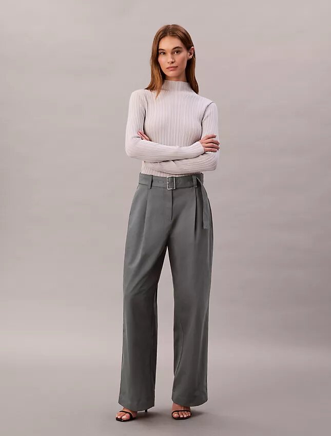 Belted Tailored Pants Belted Tailored Pants