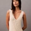 Boucle Rib Sleeveless Midi Dress