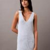 Boucle Rib Sleeveless Midi Dress