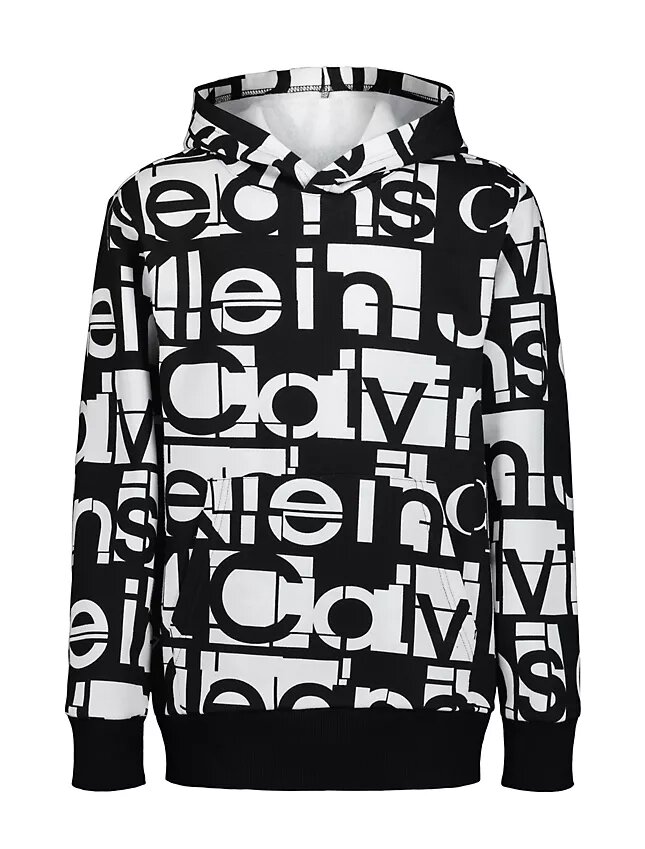 Boys Allover Tonal Graphic Logo Hoodie Boys Allover Tonal Graphic Logo Hoodie