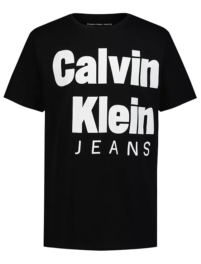 Boys Bold Ckj Logo Crewneck Tee Boys Bold Ckj Logo Crewneck Tee
