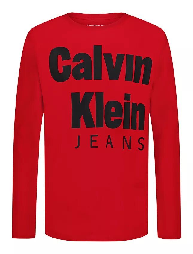 Boys Bold Ckj Logo Long Sleeve Tee Boys Bold Ckj Logo Long Sleeve Tee