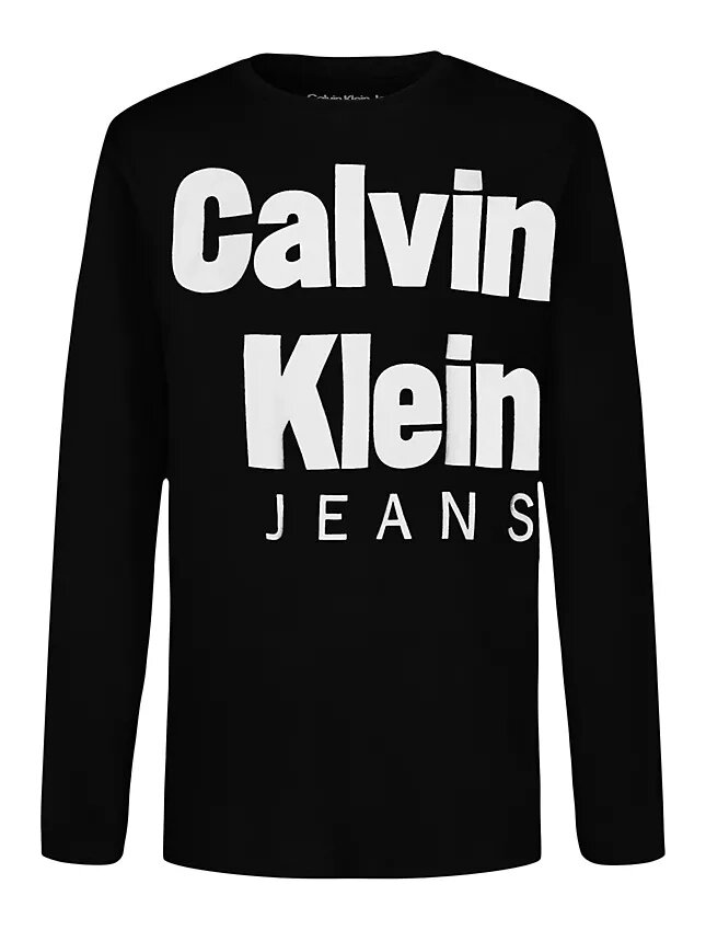 Boys Bold Ckj Logo Long Sleeve Tee Boys Bold Ckj Logo Long Sleeve Tee