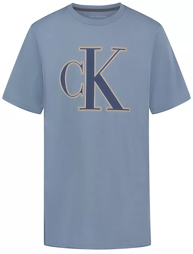 Boys Chain Stitch Monogram Logo Tee Boys Chain Stitch Monogram Logo Tee