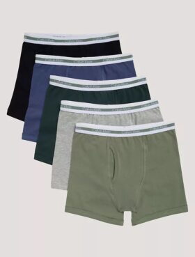 Boys Cotton Stretch 5-Pack Boxer Brief