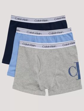 Boys Monogram Cotton Stretch 3-Pack Boxer Brief