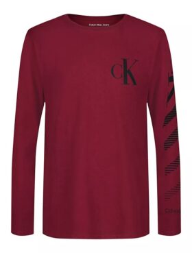 Boys Monogram Gradient Stripe Long Sleeve Tee