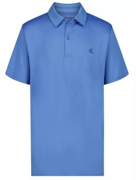 Boys Monogram Tech Polo Shirt