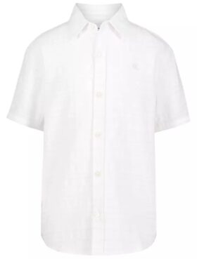 Boys Textured Stripe Classic Button-Down Shirt