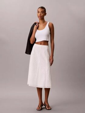 Broderie Midi Skirt