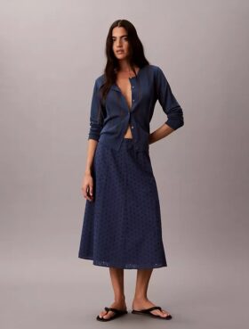Broderie Midi Skirt