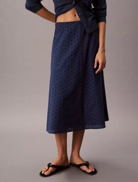 Broderie Midi Skirt