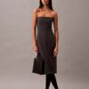 Brushed Wool Blend Strapless Dress Brushed Wool Blend Strapless Dress