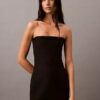 Brushed Wool Blend Strapless Dress Brushed Wool Blend Strapless Dress