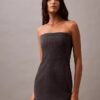 Brushed Wool Blend Strapless Dress Brushed Wool Blend Strapless Dress