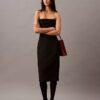 Brushed Wool Blend Strapless Dress Brushed Wool Blend Strapless Dress