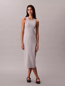 Calvin Klein Logo Midi Tank Dress